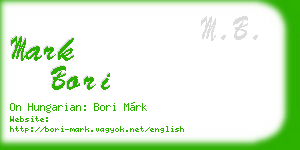 mark bori business card